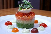 Salmon and avocado tartar