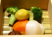 季節野菜のせいろ蒸し